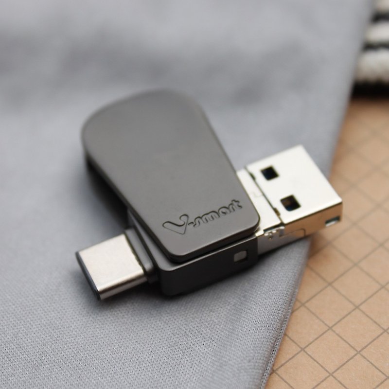 三合一OTG隨身碟-水滴型 - USB 隨身碟 - 其他材質 金色