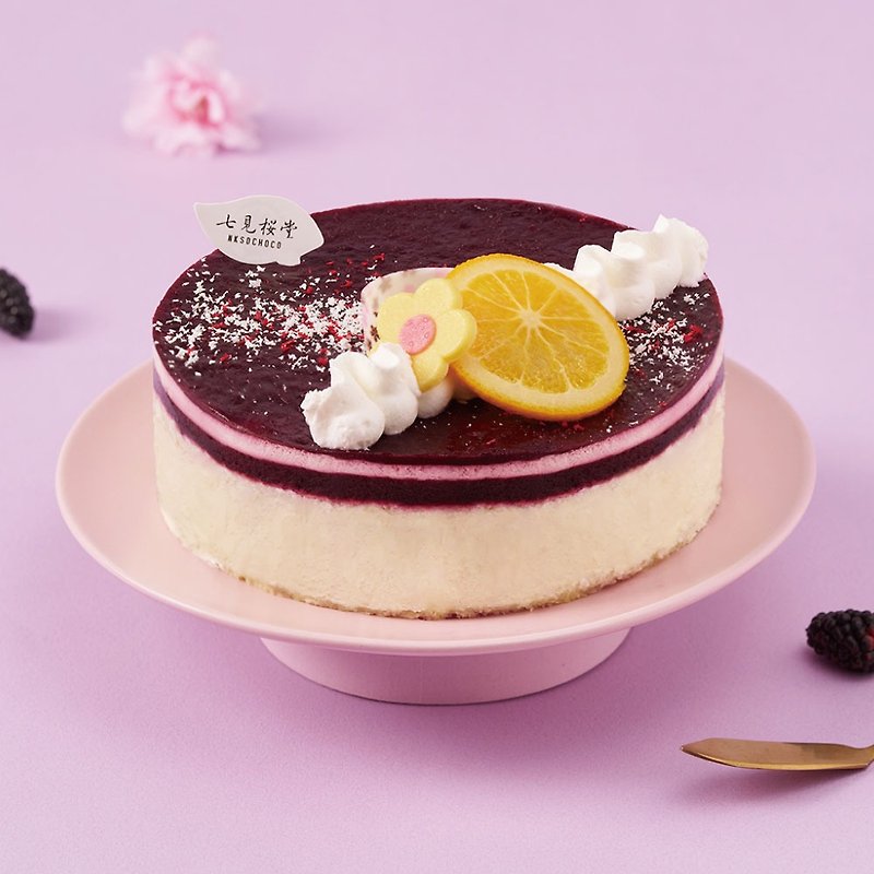 【Nanami Sakurado】Ono Komachi - Blackberry White Chocolate Cheesecake (6 inches) - Cake & Desserts - Fresh Ingredients 