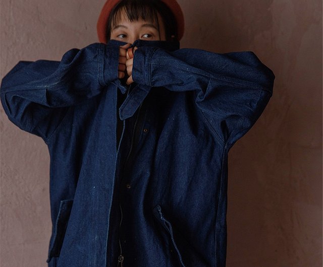 Denim hot sale fishtail parka