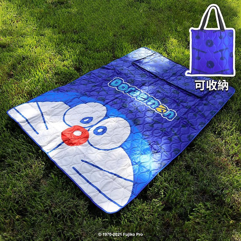聚酯纖維 野餐墊/露營用品 藍色 - murmur 衍縫野餐墊(加大)│哆啦A夢(和風)│可收納露營墊
