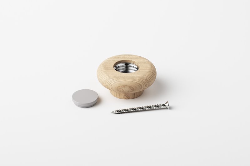 Button | Wooden hook (small) - Hangers & Hooks - Wood 