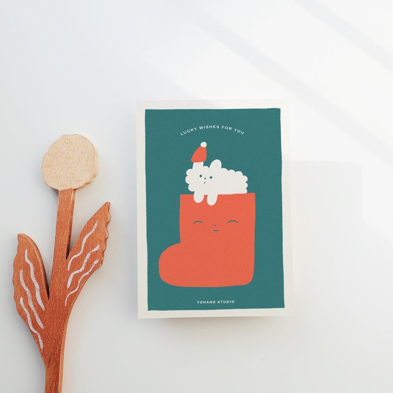 犬の雲の祝福 / はがき - はがき・メッセージカード - 紙 グリーン