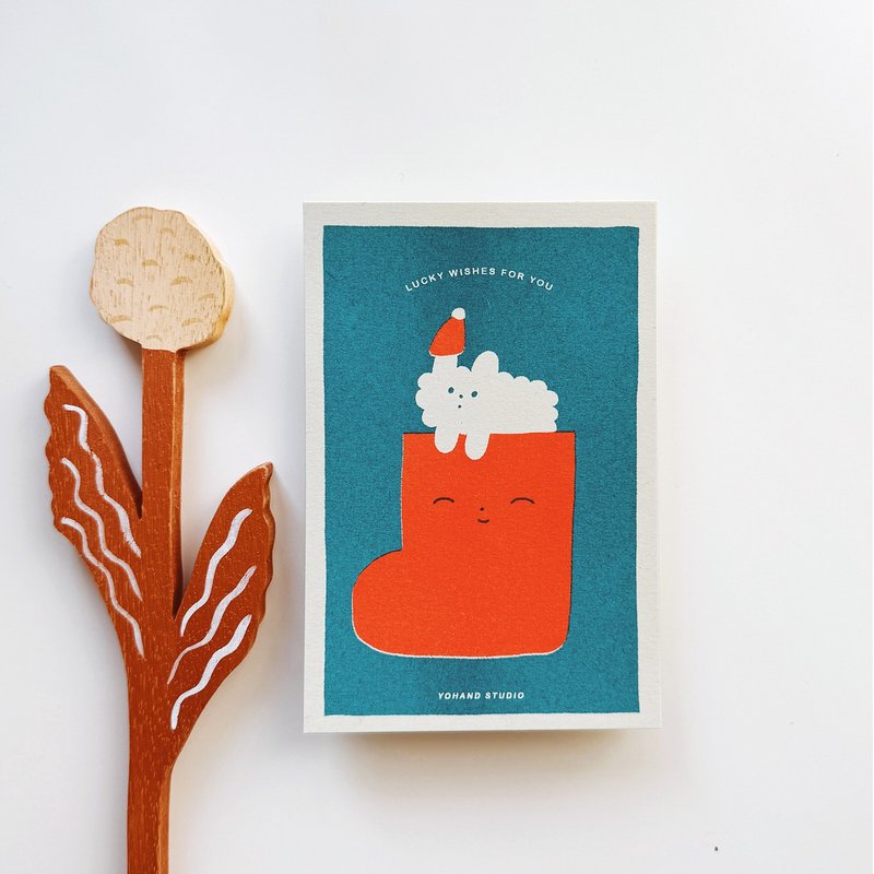 犬の雲の祝福 / はがき - はがき・メッセージカード - 紙 グリーン