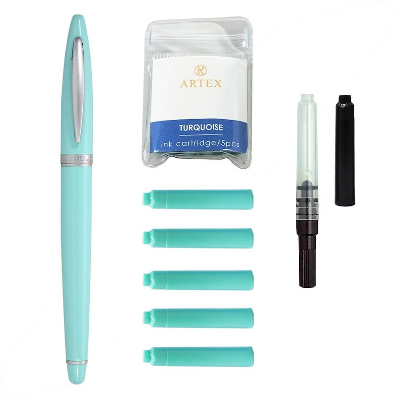 ARTEX happy pen - soda matte blue - Fountain Pens - Other Metals Blue