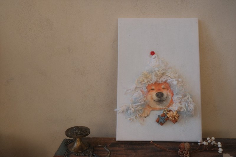 Pet-like woven paintings can be customized for Christmas decoration and home hanging paintings - Items for Display - Cotton & Hemp 