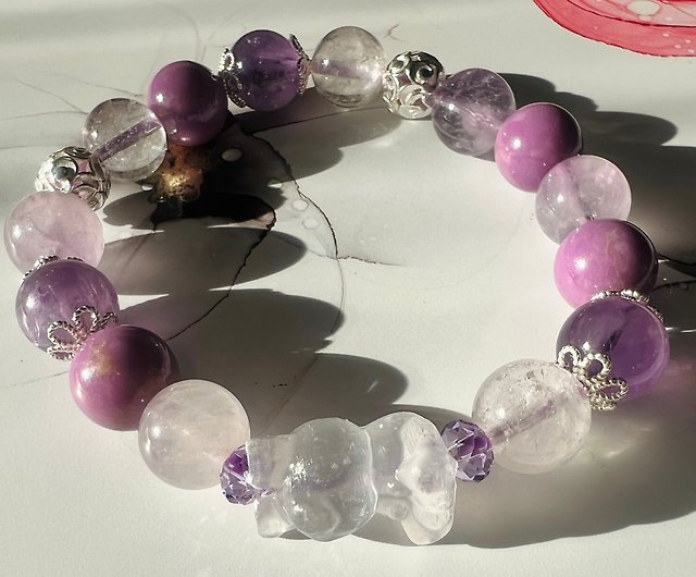 Veeki Diy Bracelet Making Kit, Exquisite Purple Crystal Bracelet