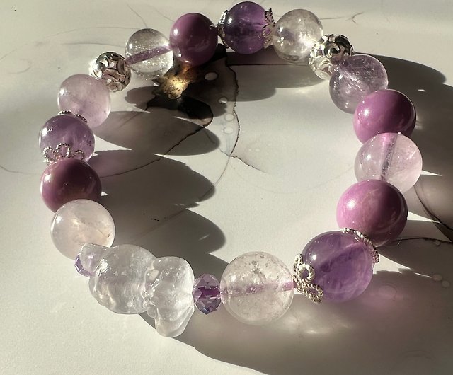 Veeki Diy Bracelet Making Kit, Exquisite Purple Crystal Bracelet