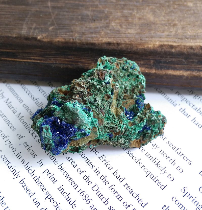 Azurite 湖北產地 藍銅礦 珪孔雀石 共生礦 天然礦石 原礦 - 擺飾/家飾品 - 其他材質 