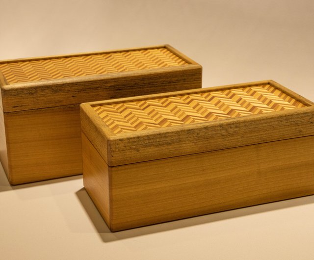 Just Wood 非木不可】和風寄せ木細工収納ボックス - ショップ