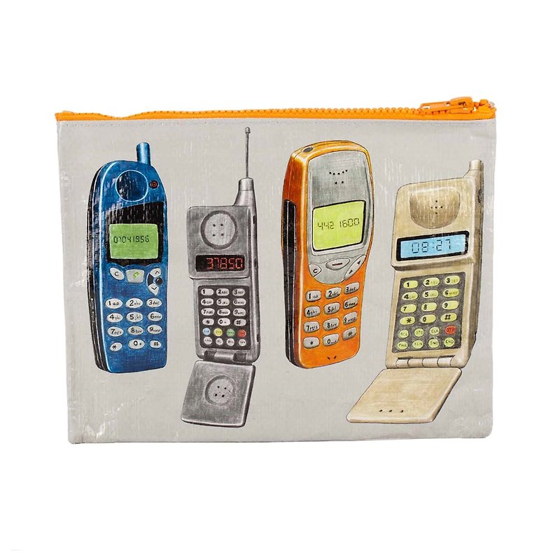 Blue Q zip pocket - Cell Phone phone - กระเป๋าเครื่องสำอาง - เส้นใยสังเคราะห์ สีเทา
