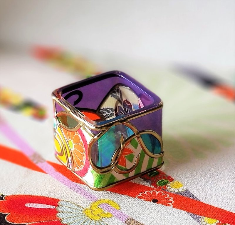 玻璃 燈具/燈飾 多色 - A set of two small 5 cm square glass vessels 　Ryukyu Japanese Modern 2