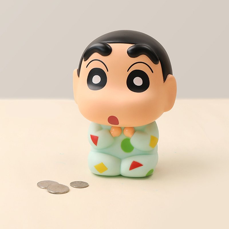 蠟筆小新造型存錢筒-Crayon Shinchan 蠟筆小新 睡衣搪膠玩具公仔 - 存錢筒 - 塑膠 多色