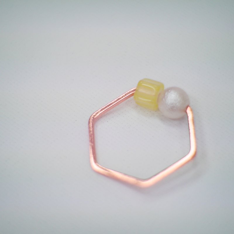 Candy Crystal Pearl Ring - General Rings - Other Metals Pink