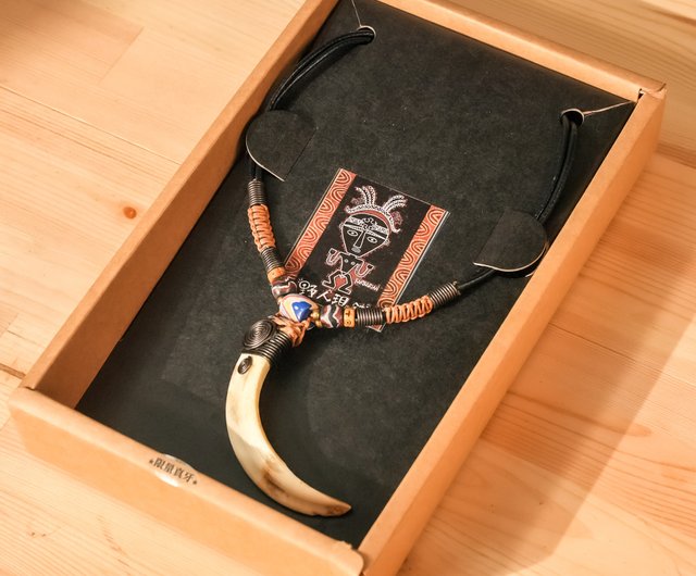 原風藝站】ワイルドなイノシシの牙ネックレス | 原住民族衣装 台湾の