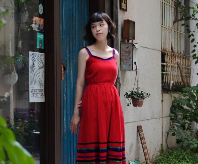 Momo | Japanese vintage short-sleeved dress - Shop Shima One