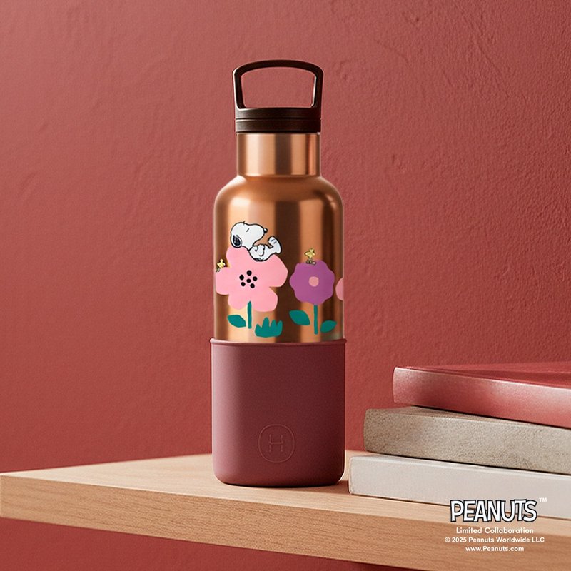 【Pinkoi x SNOOPY】HYDY 480ml 摩卡金瓶-酒紅 - 保溫瓶/保溫杯 - 不鏽鋼 金色