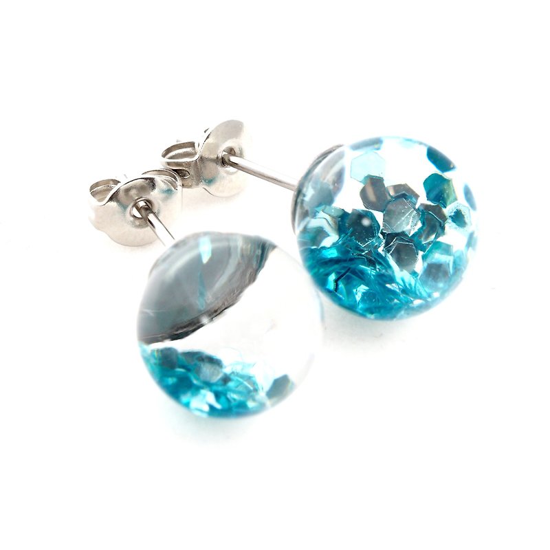 「OMYWAY」Handmade Water - Glass Globe - Earrings - Drop Earrings - Drop Clip on Earrings - Earrings & Clip-ons - Glass 
