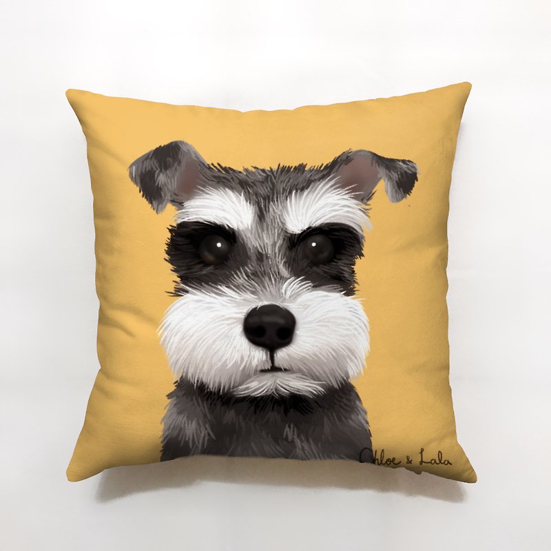 Wang Miao Big Pillow-Schnauzer - Pillows & Cushions - Polyester Yellow
