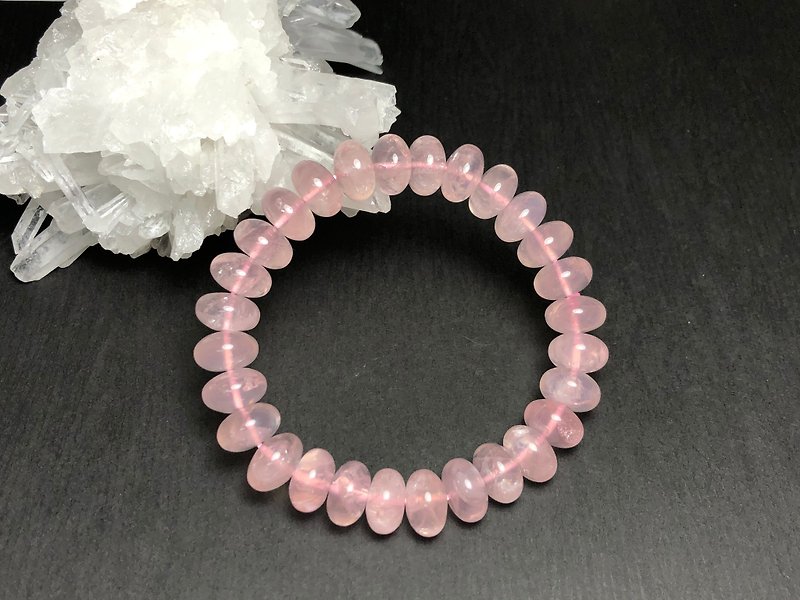 Fast shipping natural pink crystal, large abacus bead bracelet