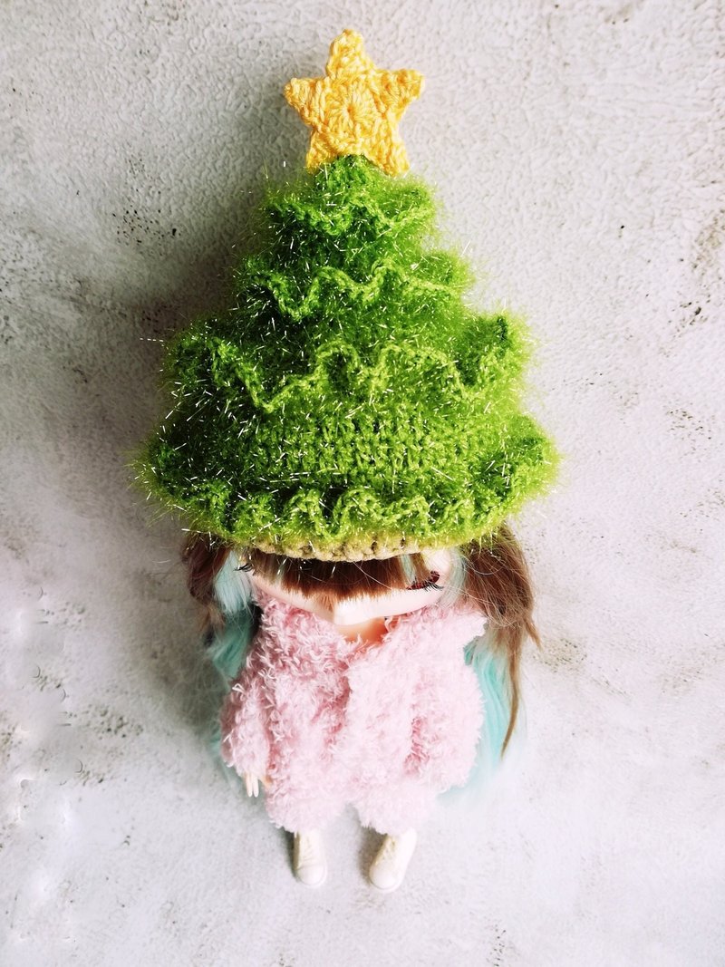 Share Blythe doll Christmas tree fluffy - 公仔/玩偶 - 棉．麻 綠色
