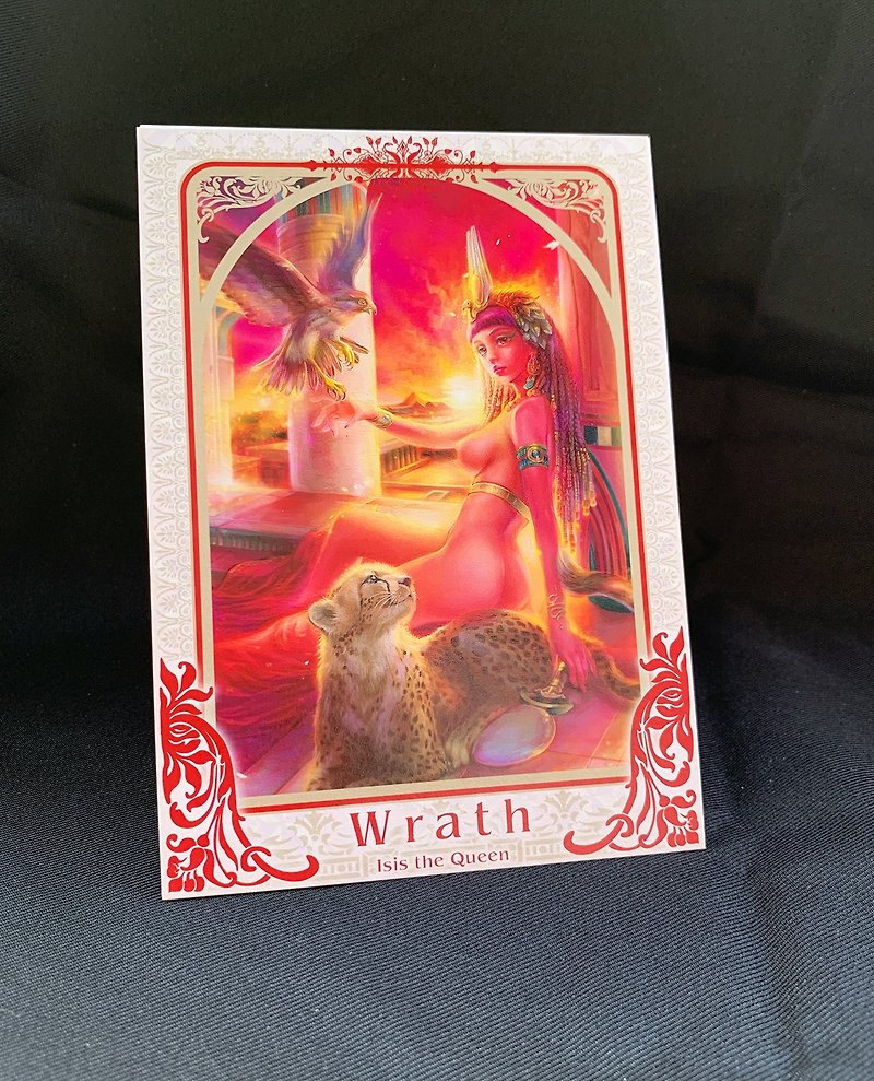 【Limited Edition Postcard】Seven Sins- Wrath, Isis the QueenXMAS Gift - การ์ด/โปสการ์ด - กระดาษ สีแดง