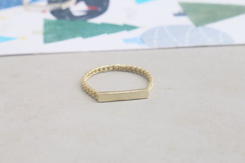 Brass Sterling Silver Ring 0934 - Arch Bridge - แหวนทั่วไป - โลหะ สีทอง