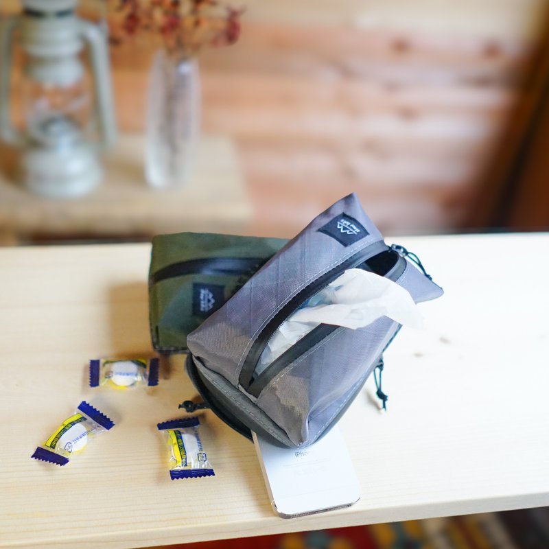 ECOPAK・Gray・モバイルポケティケース M /登山・キャンプ・アウトドア・ポケットティッシュカバー・スマホケース - 化妝包/收納袋 - 尼龍 灰色