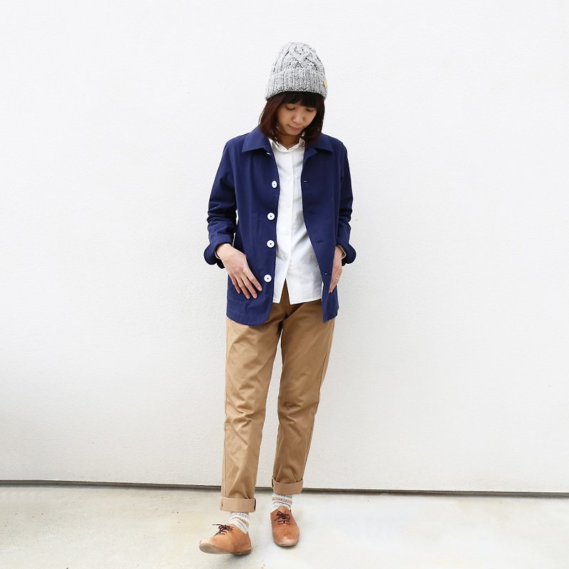 Cotton Boy Coverall Jacket · Unisex size 1 - Women's Casual & Functional Jackets - Cotton & Hemp Blue