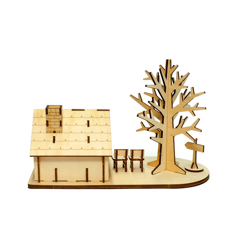 Jigzle 3D Puzzle Series | Wooden Tree House Puzzle | Ultra Healing - งานไม้/ไม้ไผ่/ตัดกระดาษ - ไม้ สีนำ้ตาล