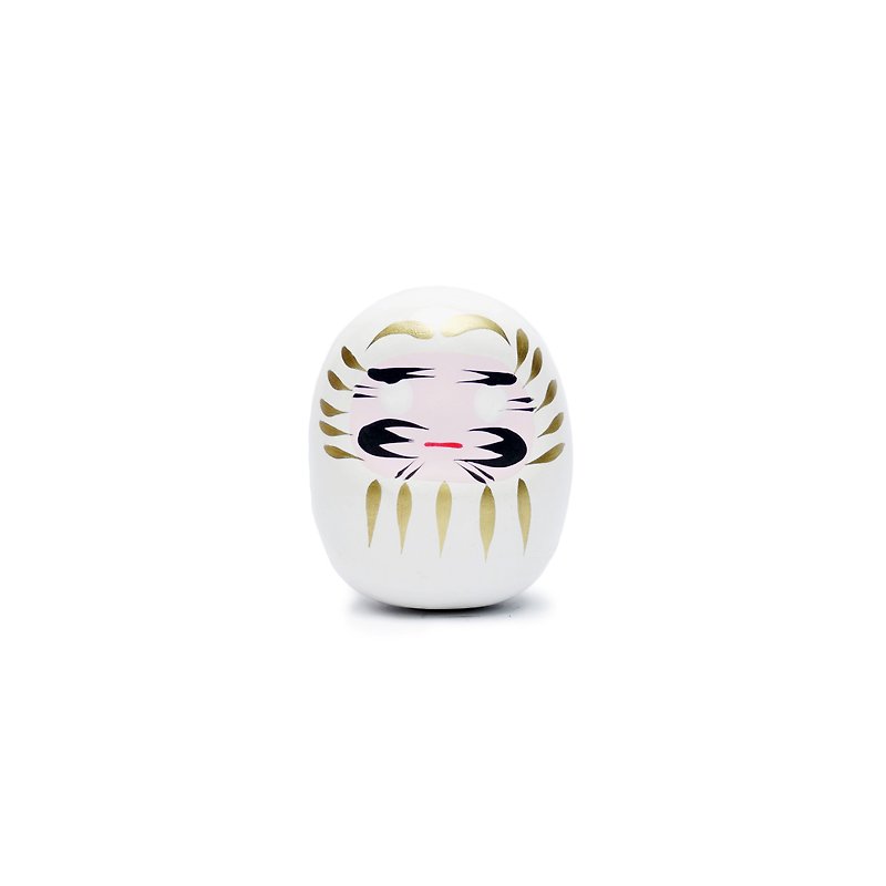 [Good Luck and Blessings] Daruma Tumbler | Mini (White) - Japanese Pure Handmade Craftsmanship with Centenary Years - Items for Display - Paper White