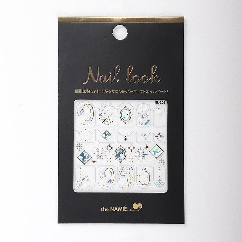 【聖誕節】【 DIY 美甲】Nail Look 美甲裝飾藝術貼紙 閃亮雪花 - 指甲油/指甲貼 - 樹脂 金色