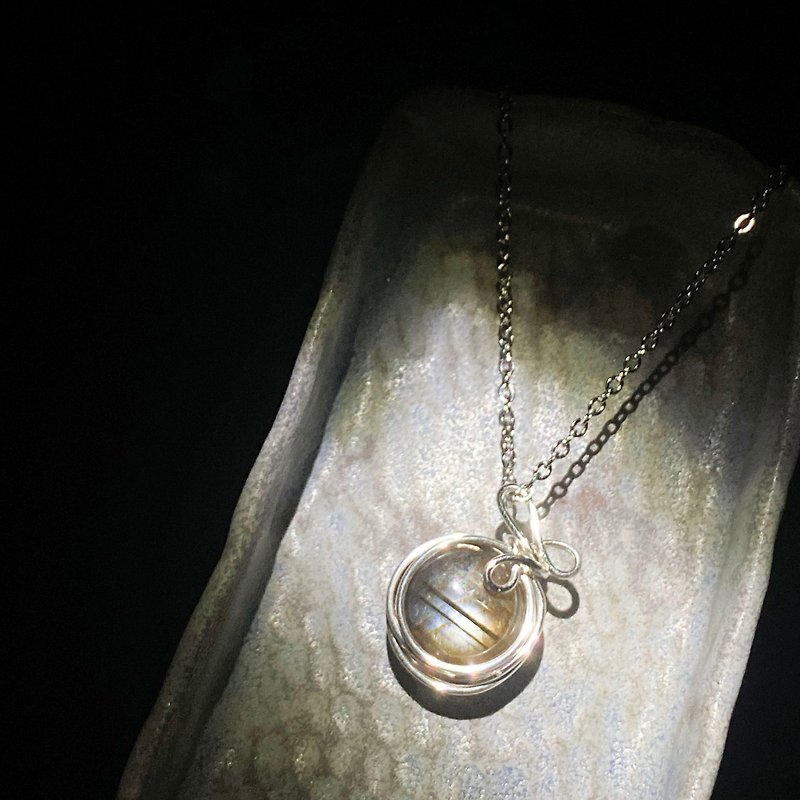 [One-of-a-kind] Liying | Labradorite Necklace Metal Weave (including Silver) - สร้อยคอ - คริสตัล หลากหลายสี