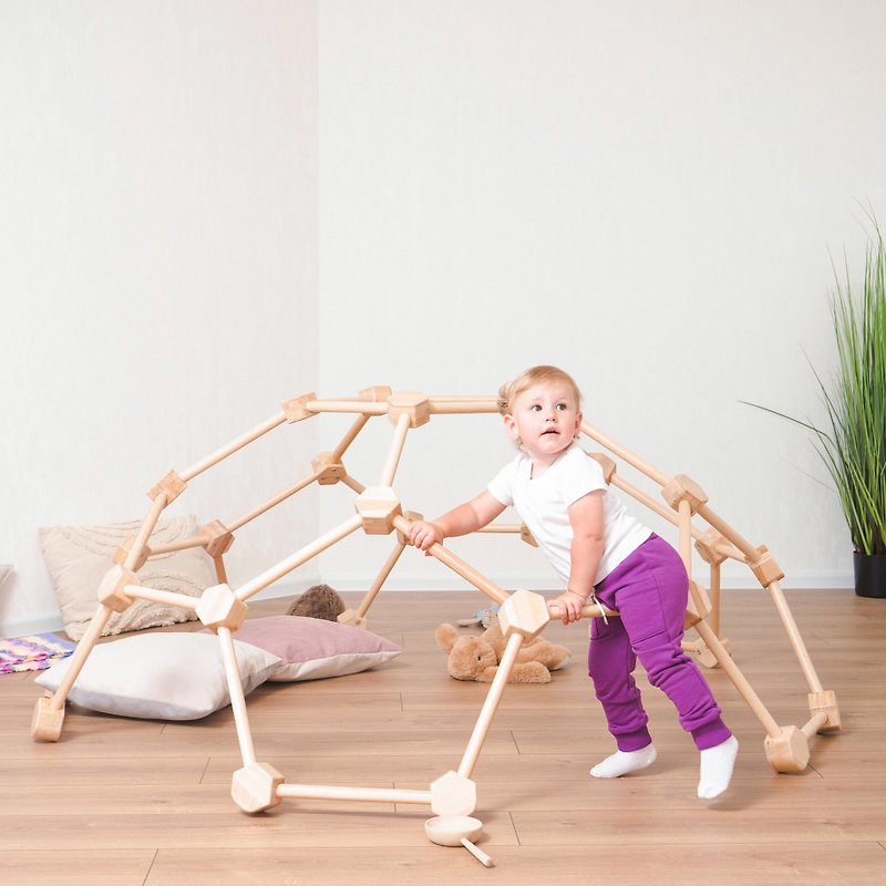 1から6まで歳の登る蜘蛛の巣 Lサイズ、木製キッズジム、遊び心溢れる学習環境 - 知育玩具・ぬいぐるみ - 木製 