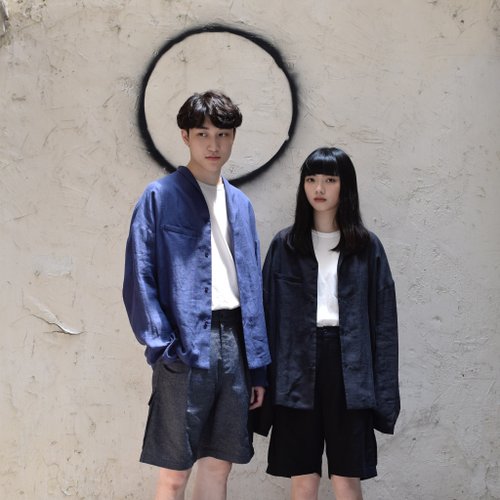 Shawl Collar Linen Jacket