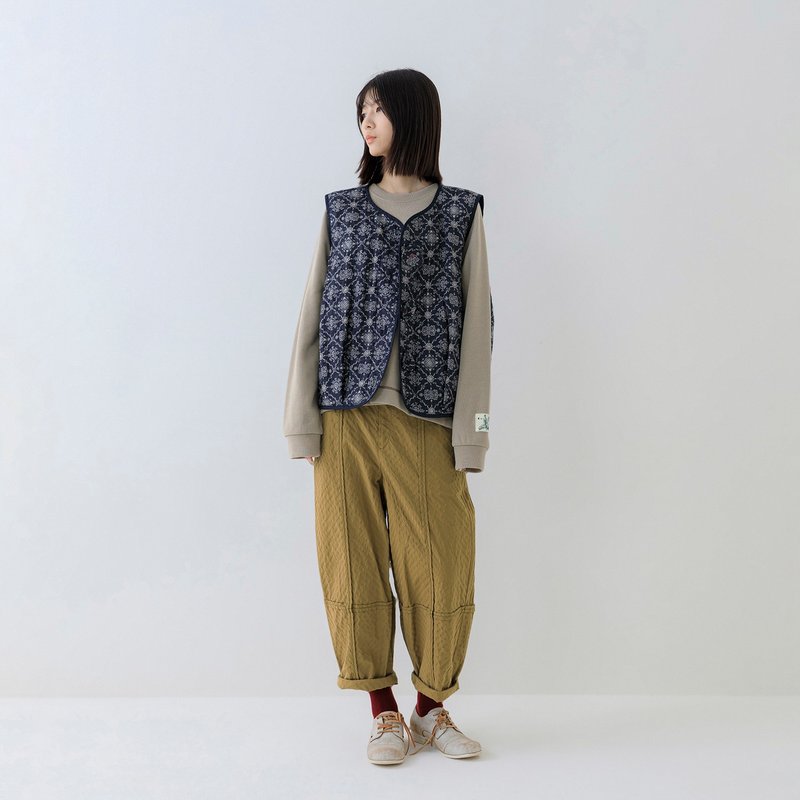 雪印輕暖開襟背心 | 聖誕・雪花・節慶・禮物 - 背心/無袖上衣 - 其他材質 藍色