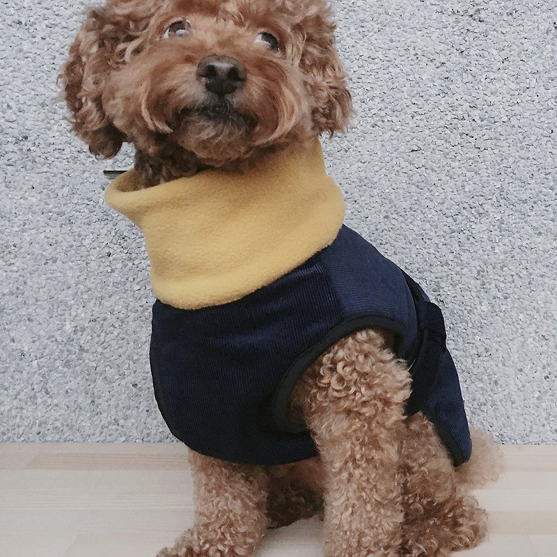 Turtleneck thermal clothing (midnight blue) M-5L_ warm and comfortable / easy to put on and take off / free walking / pet warm