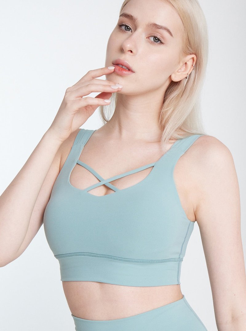 【S2N】COLOR NEW WORLD 紛彩炫目短上衣_Tidewater Teal T046 - 運動內衣 - 尼龍 