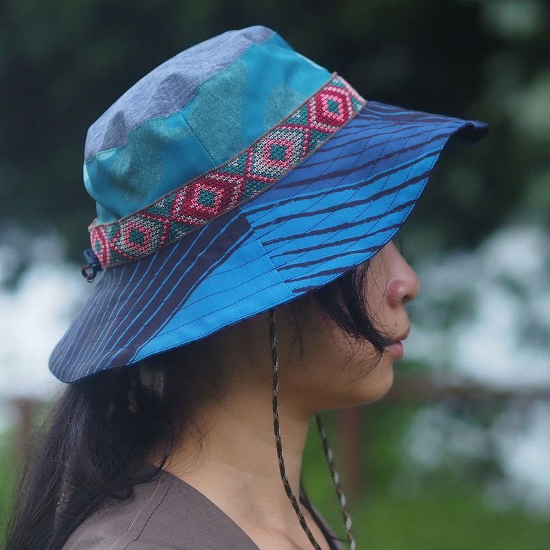 Scrap Bucket Hat Hiking Hat | Handmade in Hong Kong - หมวก - เส้นใยสังเคราะห์ 