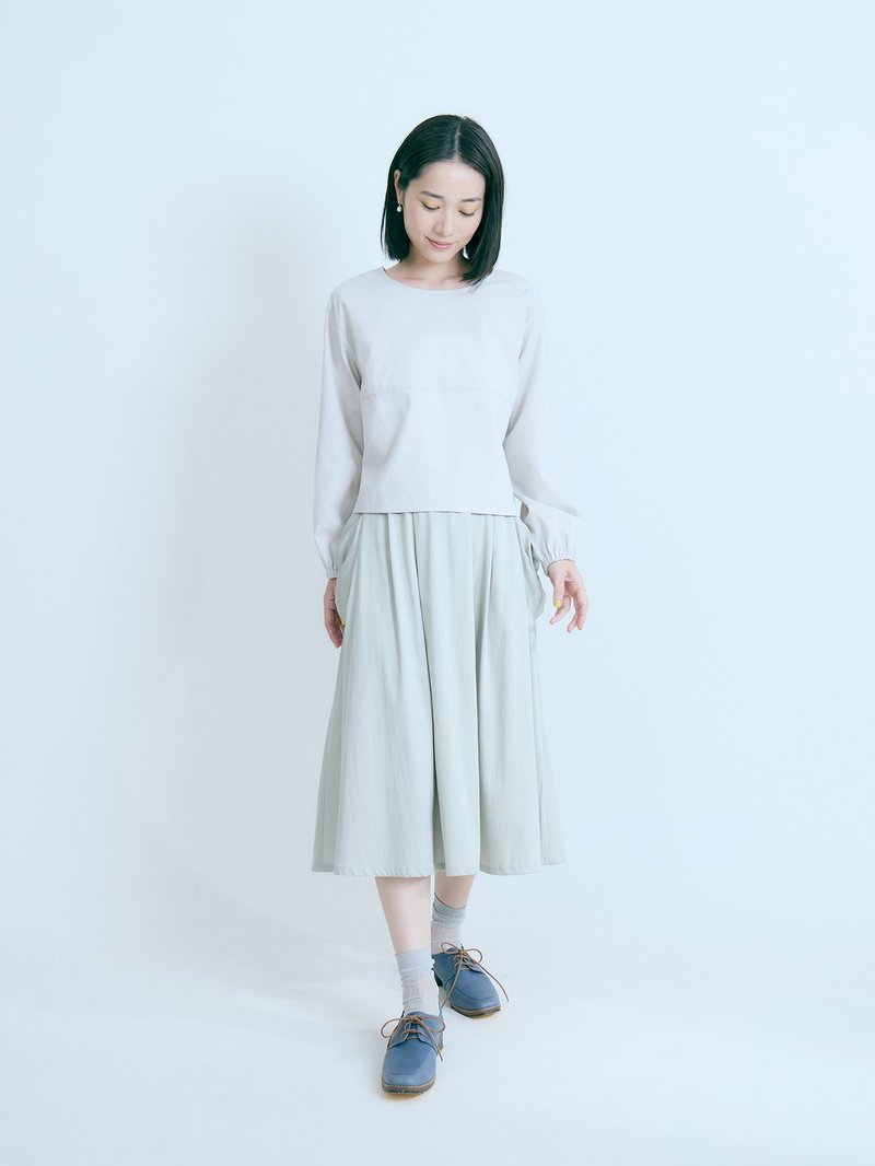 松果種子口袋裙-裏葉 - 裙子/長裙 - 其他人造纖維 綠色