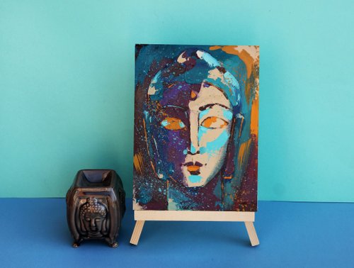 仏画 仏教 オリジナルアート インドのアートワーク 瞑想 壁