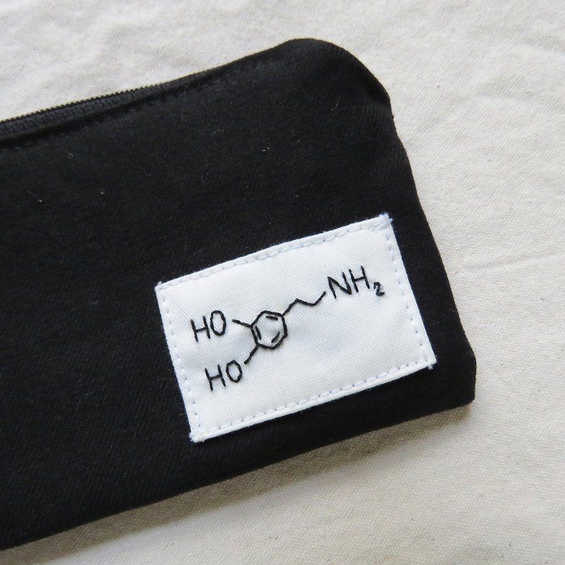 Dopamine window bag / chemical molecule - กระเป๋าใส่เหรียญ - วัสดุอื่นๆ สีดำ