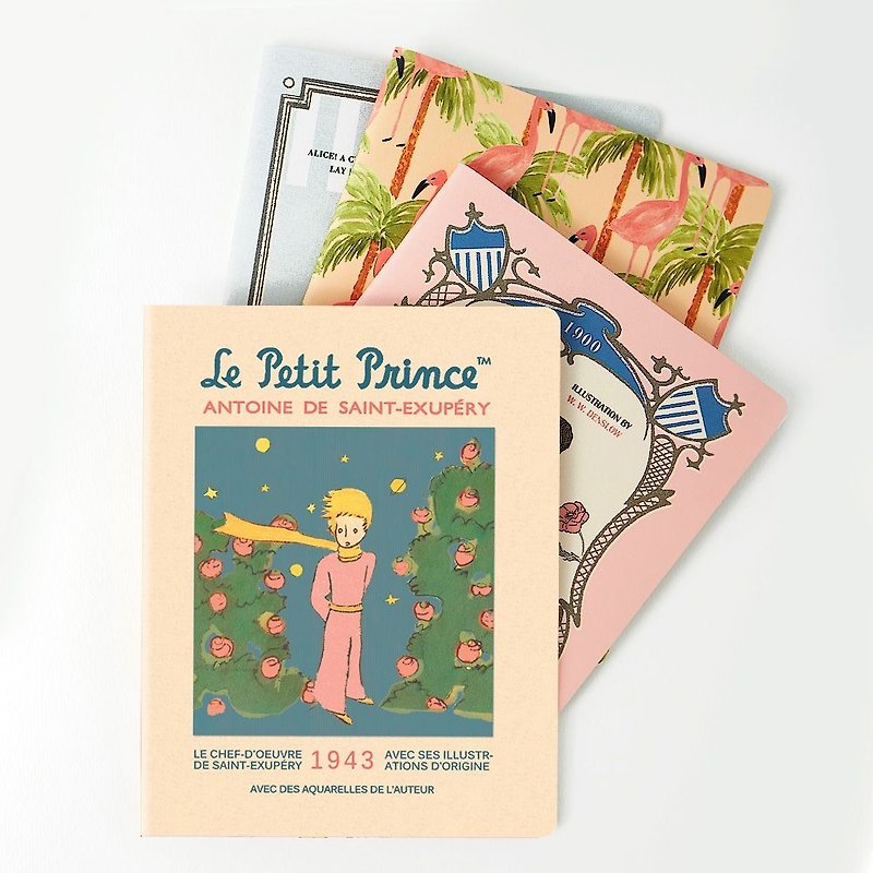 7321Design- Little Prince Striped Notebook L-Rose Garden, 7321-87325 - สมุดบันทึก/สมุดปฏิทิน - กระดาษ สีกากี