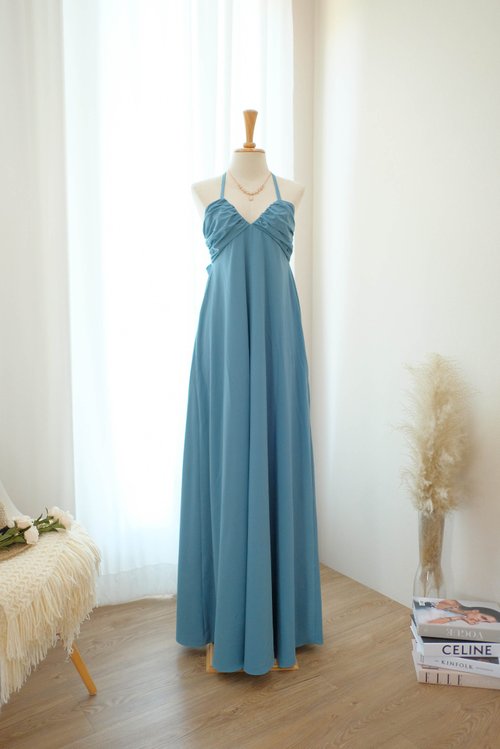 rustic blue dress