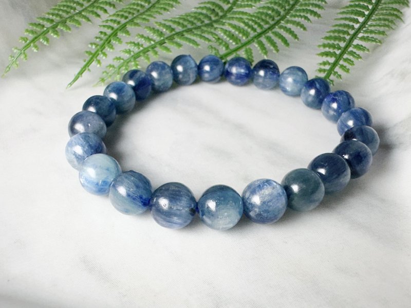 MH natural stone hand beads Stone - สร้อยข้อมือ - คริสตัล สีน้ำเงิน