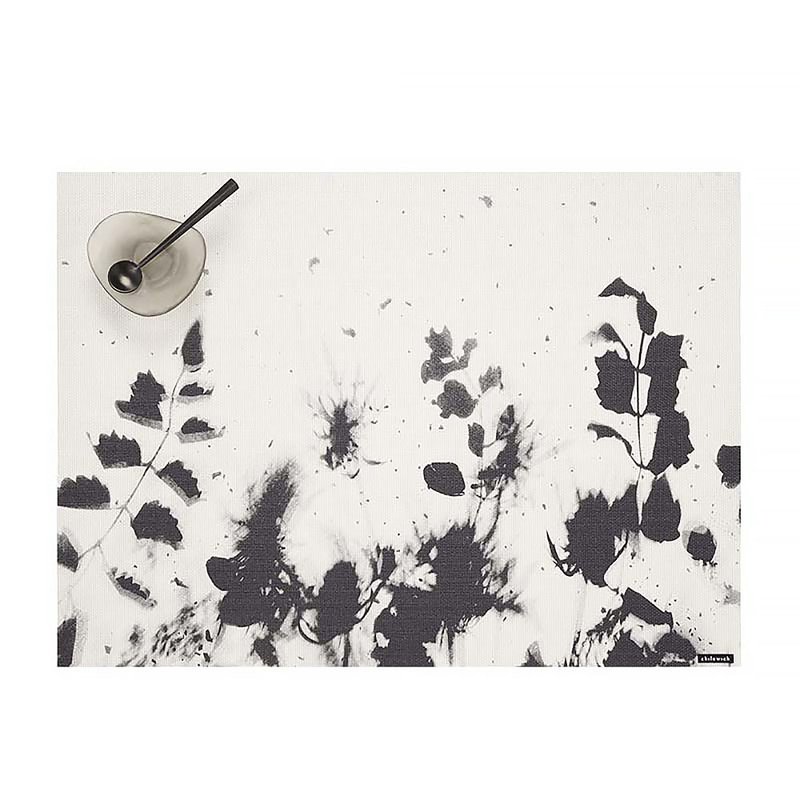 Flora系列餐墊36*48cm-水墨黑 - 桌布/桌巾/餐墊 - 塑膠 黑色