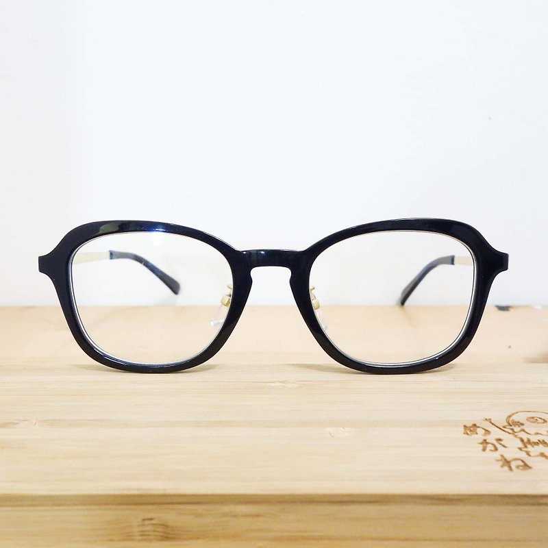 [Head] Japanese firms eye corner rimmed glasses frame metal sheet + - กรอบแว่นตา - วัสดุอื่นๆ สีดำ