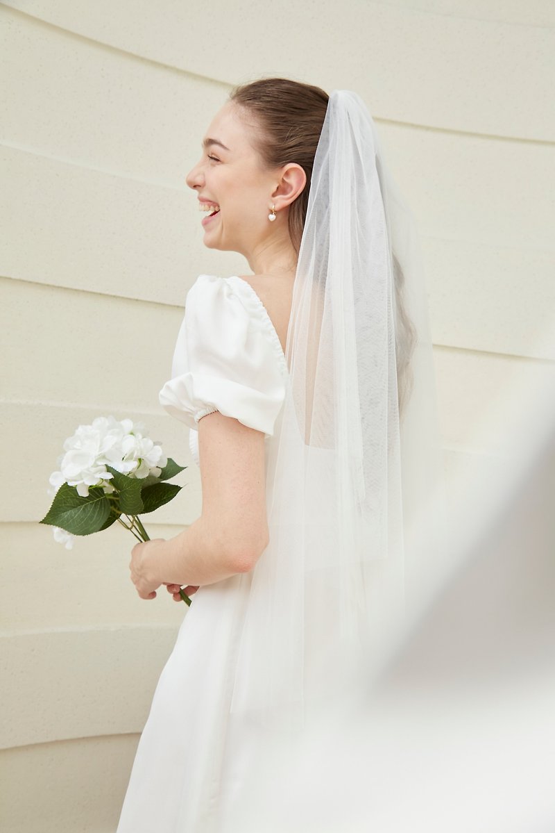 Polyester Hair Accessories White - Klara Live Signature Bridal Veil