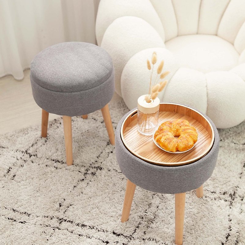 Round coffee table storage chair stool bench round stool small stool small chair hospitality chair dining chair shoe chair - Chairs & Sofas - Wood 