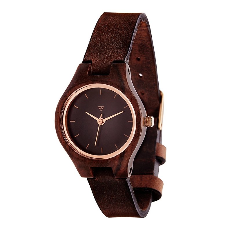 KERBHOLZ-Wood Watch-ADELHEID- Sandalwood-Belt-Brown (female) (25mm) - นาฬิกาผู้หญิง - ไม้ สีนำ้ตาล