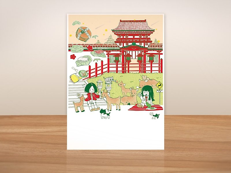 Pentagram / Travel to Nara-Postcard - การ์ด/โปสการ์ด - กระดาษ ขาว